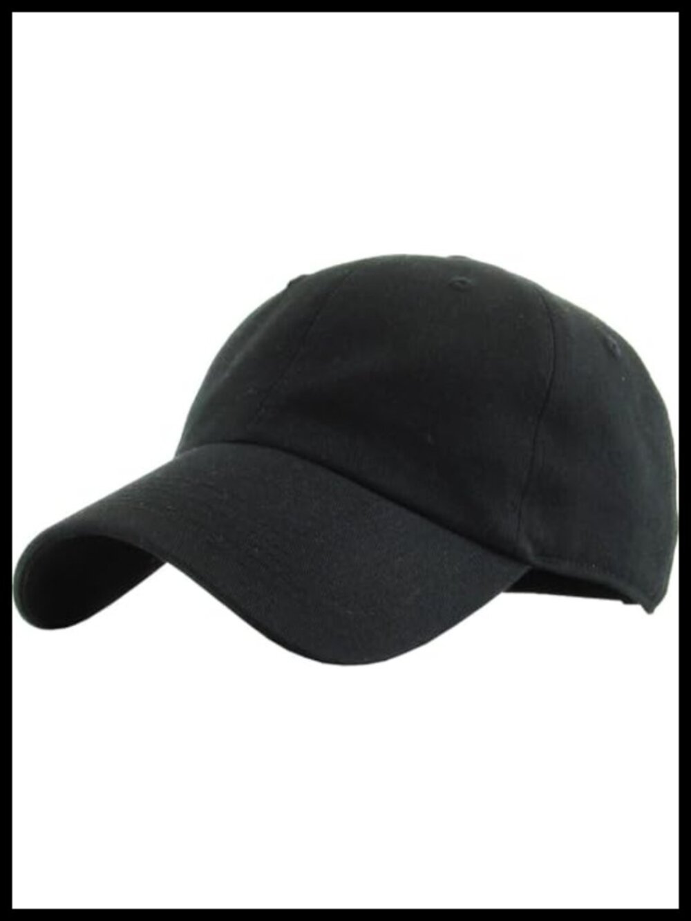 Cotton Adjustable Low Crown Baseball Cap Plain Dad Hat